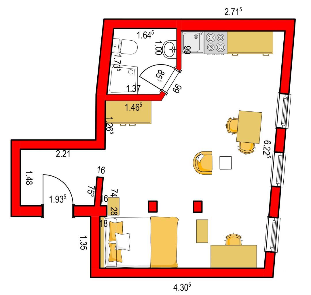 Appartement 10, Neue Straße, Grundriss