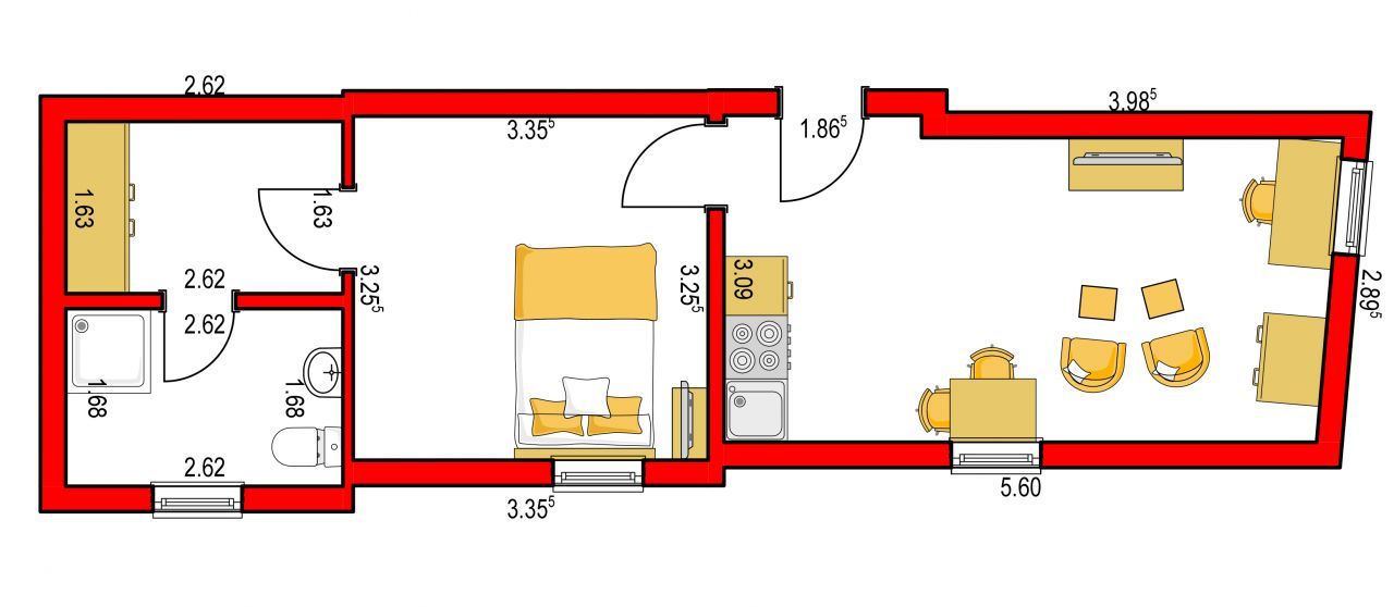 Appartement 11, Neue Straße, Grundriss