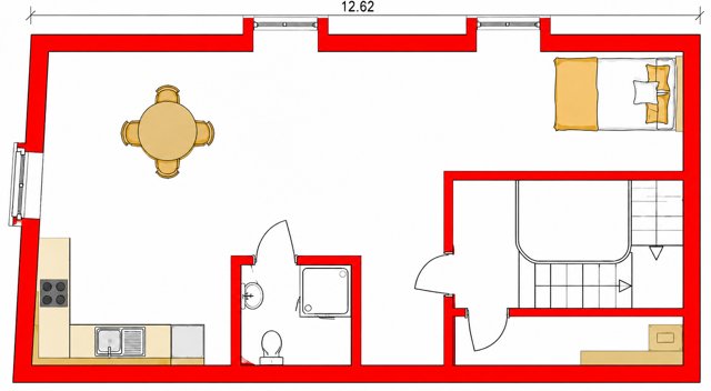 Appartement 12, Neue Straße, Grundriss