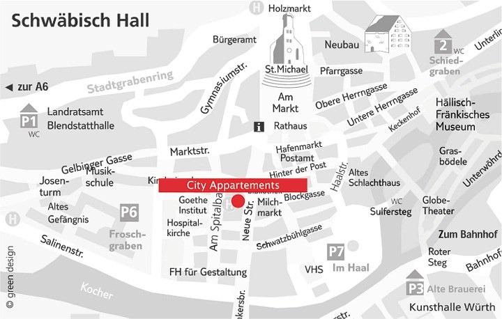 Stadtplan-Ausschnitt Schwäbisch Hall
